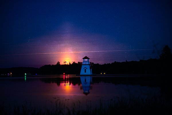 Night Shot of Lighthouse