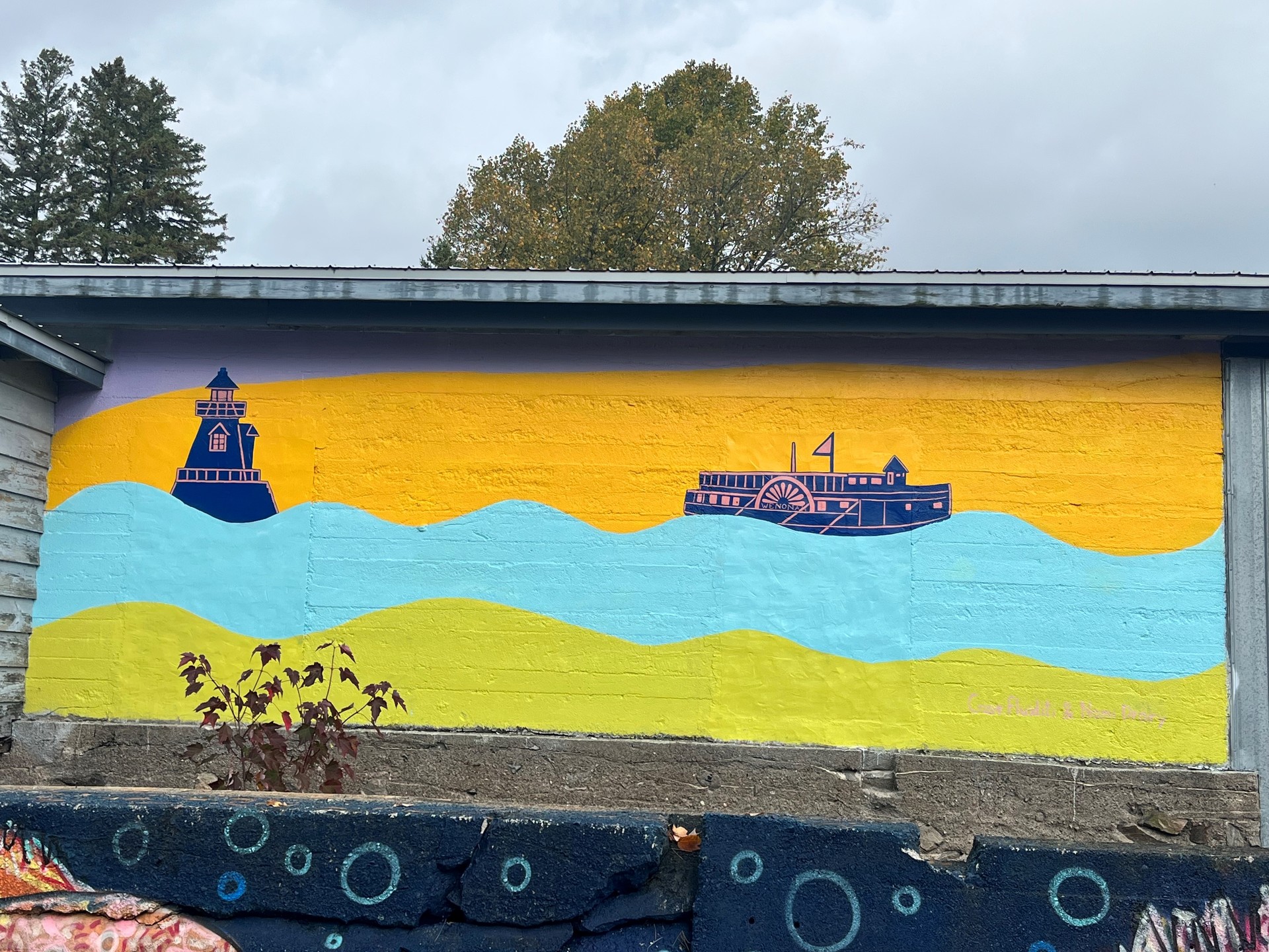 lighthouse and boat art