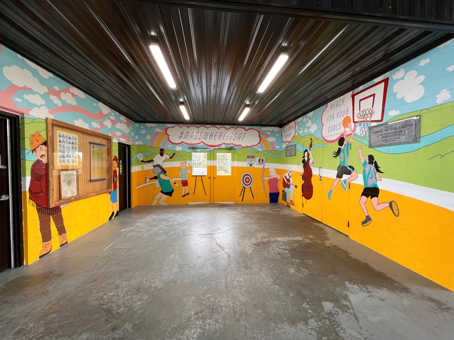 reach for your goals mural