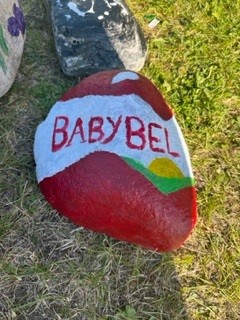 Babybel Rock painting